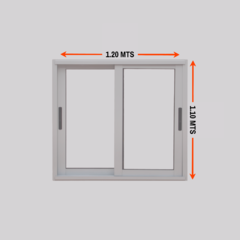 VENTANA DE ALUMINIO ABERLISTA 1.20 X 1.10 MTS - comprar online