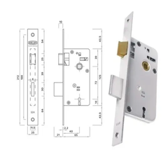 MANIJA RECTA D/B BRONZEN BRZ-1050 + CERRADURA KALLAY 503 - comprar online