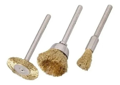 SET 3 PZS CEPILLOS BRONCE MINITORNO