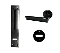COMBO MANIJON + MANIJA PICAPORTE ALUMINIO NEGRO RIALPA