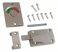 CERROJO DE APLICAR ACERO INOXIDABLE RECTANGULAR CON INDICADOR LIBRE OCUPADO