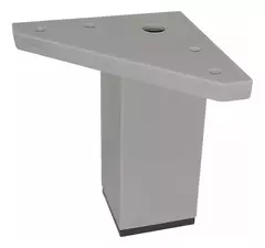 PATA PLASTICA CUADRADA 10 CM CROMO MATE