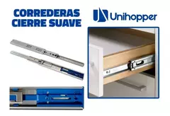 GUIA TELESCOPICA CIERRE SUAVE ZINCADAS UNIHOPPER