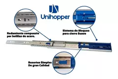 GUIA TELESCOPICA CIERRE SUAVE NEGRAS UNIHOPPER en internet