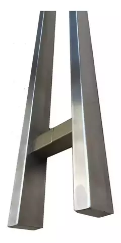 MANIJON RECTANGULAR DOBLE ACERO INOX - tienda online