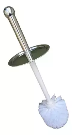Cepillo Limpia Inodoro Porta Escobilla Acero Inoxidable Baño - comprar online