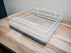 Canasto Con Guías Reforzadas Cajón Organizador 450mm Cocina Blanco en internet