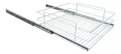 Canasto Con Guías Reforzadas Cajón Organizador 450mm Cocina Blanco - tienda online