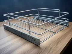 Canasto Con Guias Reforzadas Cajon Organizador 450mm Cocina Cromado - tienda online