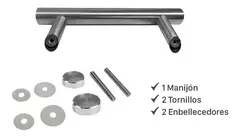 MANIJON DESPLAZADO SIMPLE ACERO INOXIDABLE 25X300 MM en internet