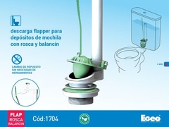 DESCARGA COMPLETA FLAPPER CON ROSCA Y BALANCIN PARA INODORO EGEO en internet