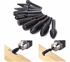 JUEGO FRESAS ESCOFINAS ROTATIVAS 1/4" 10 PIEZAS - comprar online