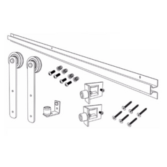 KIT GRANERO MAGAZZINO "S" RECTO 2 MTS. + MANIJAS SPINTA NEGRAS ROMA