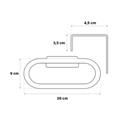 TOALLERO OVAL BLANCO - Herrajes Danilo