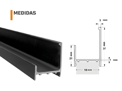PERFIL J DE ARRIMAR X 3MTS COLOR NEGRO - comprar online