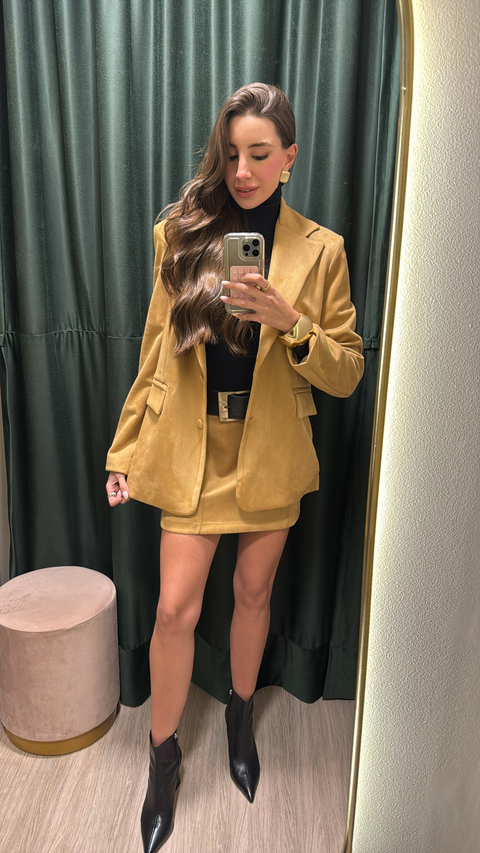 Saia Eliana - Camel - comprar online