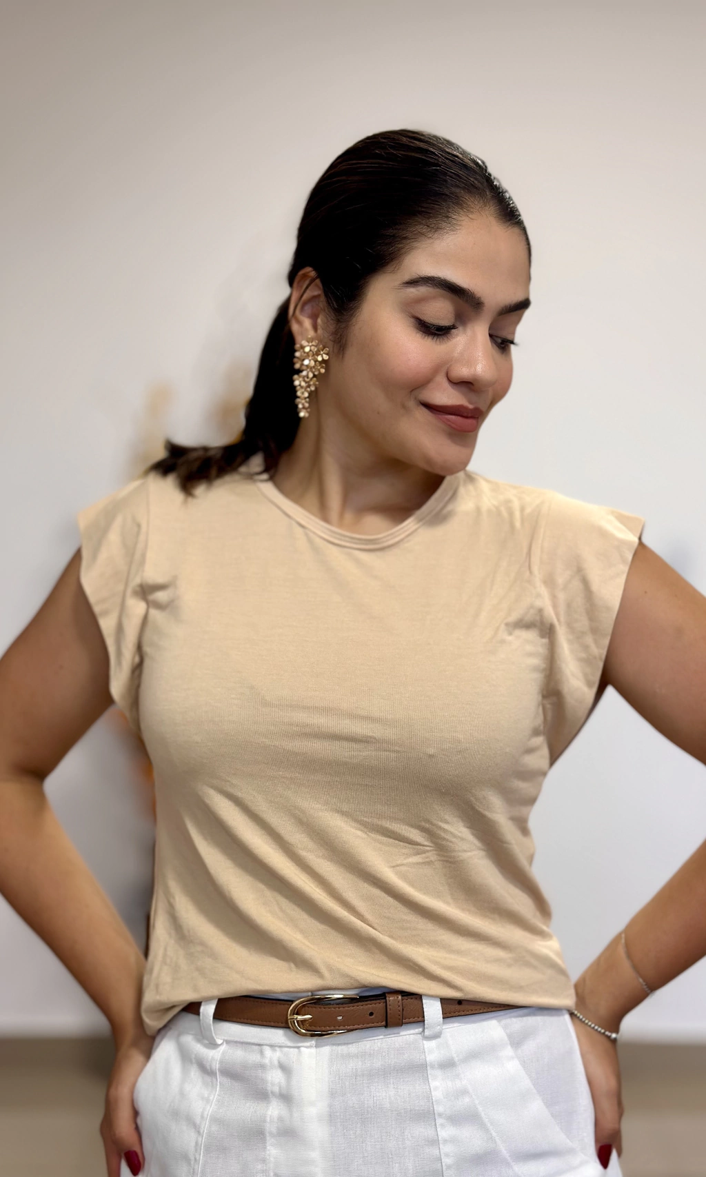 BLUSA MAVIE CAFÉ COM LEITE