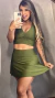 Conjunto short saia com top de gola