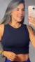Top cropped sem manga canelado - StyllosFitness