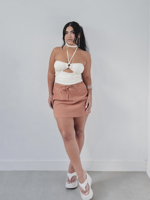 MINI SAIA FLORA - CARAMELO - comprar online