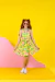 Conjunto Infantil de Saia Amarelo Abelhas