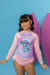 Biquini Manga Longa - Rosa E Lilás - ENCANTOS D´MARIA ACESSÓRIOS E CONFECÇÕES LTDA.