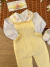 Jardineira Tricot Losango - Amarela - comprar online