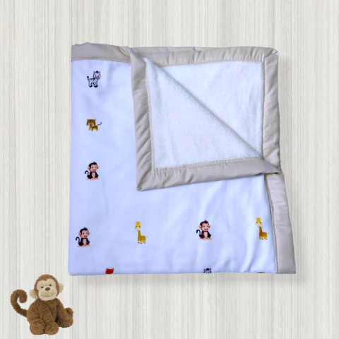 Cobertor Safari Para Bebê Personalizado