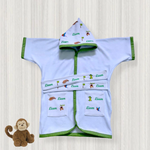 Roupão Infantil Safari Personalizado