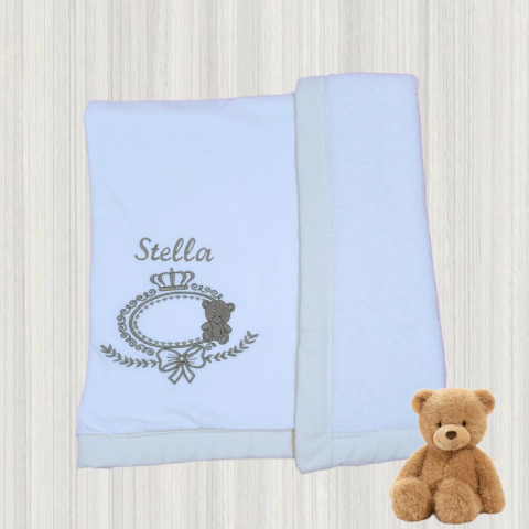 Cobertor Para Bebê Personalizado Ursinho