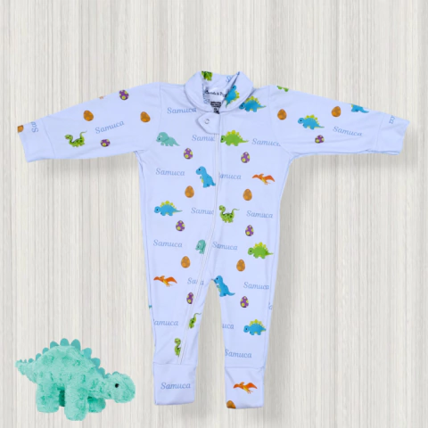 Macacão Bebê Personalizado Dinossauro