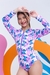 Maiô Zíper Stitch Hawaii Lilás - comprar online