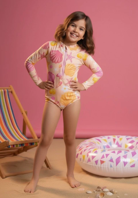 Maiô Zíper Concha Nude