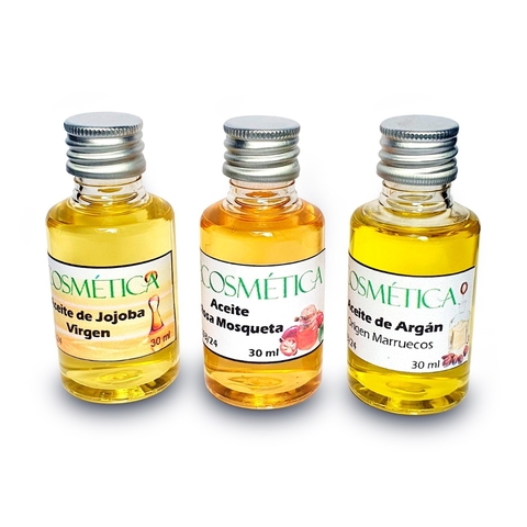Kit Aceites Vegetales Rosa Mosqueta - Argán - Jojoba X 30 Ml - comprar online