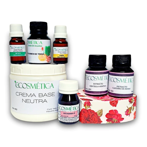 Kit Elaboración Crema Reafirmante Corporal + RECETA DE REGALO Ecosmetica