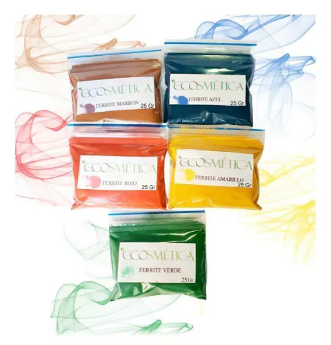 Pigmentos Ferrite 5 Colores X 25 Gr Uso Cosmético Ecosmetica