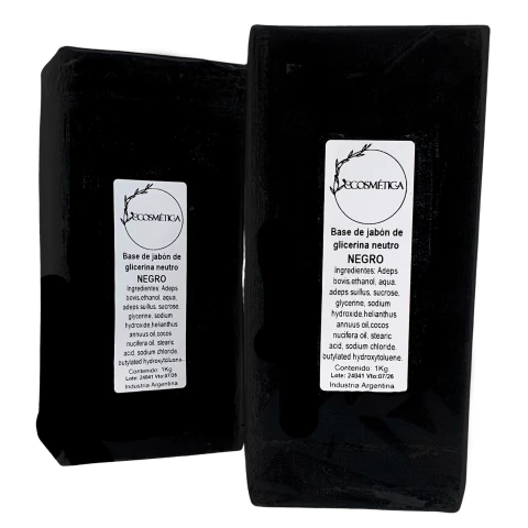 Jabón De Glicerina Color Negro X 1 Kg Artesanal Ecosmetica