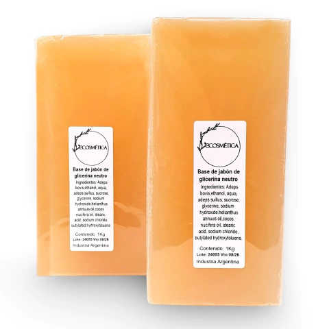 Barra de Jabón de Glicerina Neutra 1 kg – Insumo para Jabonería Artesanal en Argentina - comprar online