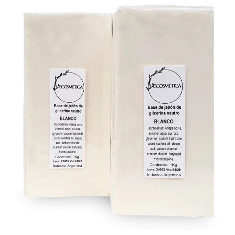 Barra de Jabón Coco con Glicerina 1 kg – Perfecta para Jabonería Artesanal y Emprendedores! - comprar online