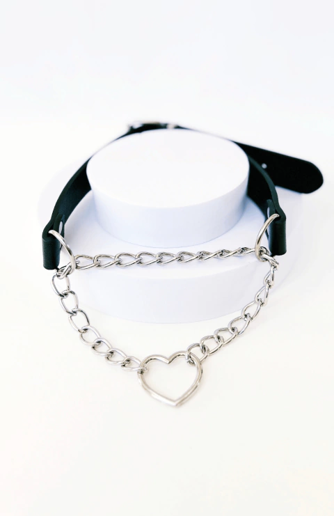 Coleira Corrente com Coração - comprar online