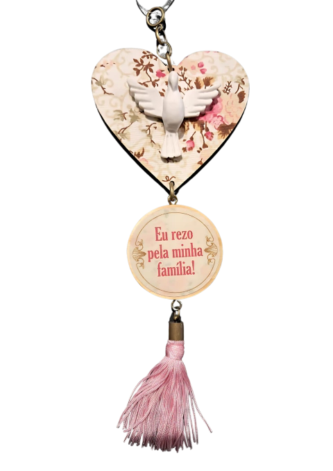 ADORNO ESPÍRITO SANTO CORAÇÃO FLORIDO