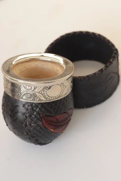 Mate Calabaza cincelado con base - comprar online