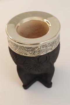 Mate Imperial cuero Cincelado negro - comprar online