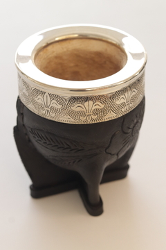 Mate Imperial cuero Cincelado negro - comprar online