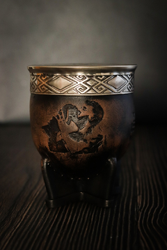 Mate de Messi cuero cincelado premium - tienda online
