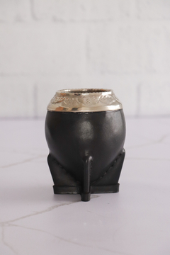 Torpedo de calabaza y virola de alpaca cincelada - tienda online