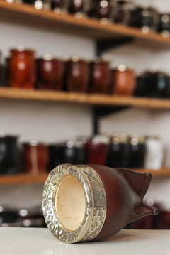 Mate Imperial de calabaza virola cincelada. - comprar online