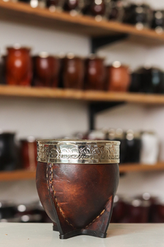 Mate Imperial de calabaza virola cincelada. - Aldea Mates