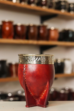 Mate Imperial de calabaza virola cincelada. - comprar online