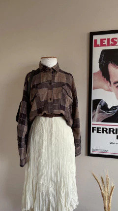 Camisa cropped xadrez - comprar online